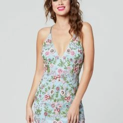 In Stock Backless Dresses Primavera Couture 1938 Size 0 Short 3D Sequined Cocktail Dress Homecoming Dress Midnight Blue