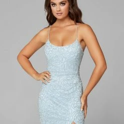 In Stock Primavera Couture 3638 Size 12 Ivory Floral Beaded Prom Dress Backless Formal Corset