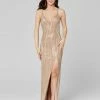 In Stock Backless Dresses Primavera Couture 3424 Size 12 Long Beaded Formal Evening Gown Prom Dress Slit V Neck
