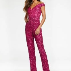 Ashleylauren Ashley Lauren 11175 Off The Shoulder Sequin Jumpsuit Pageant Wear Jumpsuits & Rompers 24 Ashleylauren Ashley Lauren 11175 Off The Shoulder Sequin Jumpsuit Pageant Wear Jumpsuits & Rompers