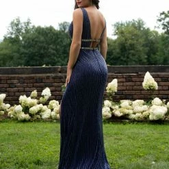 In Stock Primavera Couture 3225 Midnight Size 16 Prom Dress Pageant Gown Long Formal Dress