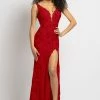 Johnathan Kayne 2181 Prom Dress Long Lace Embellished Pageant Gown Slit