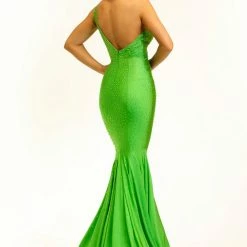 Johnathan Kayne 2318 Prom Dress One Shoulder Embellished Long Train Pageant Dress