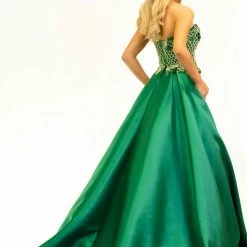 Johnathan Kayne 2333 Pageant Dress Strapless Sweetheart Overskirt Mikado Satin 8 Johnathan Kayne 2333 Pageant Dress Strapless Sweetheart Overskirt Mikado Satin