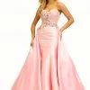 Johnathan Kayne 2333 Pageant Dress Strapless Sweetheart Overskirt Mikado Satin