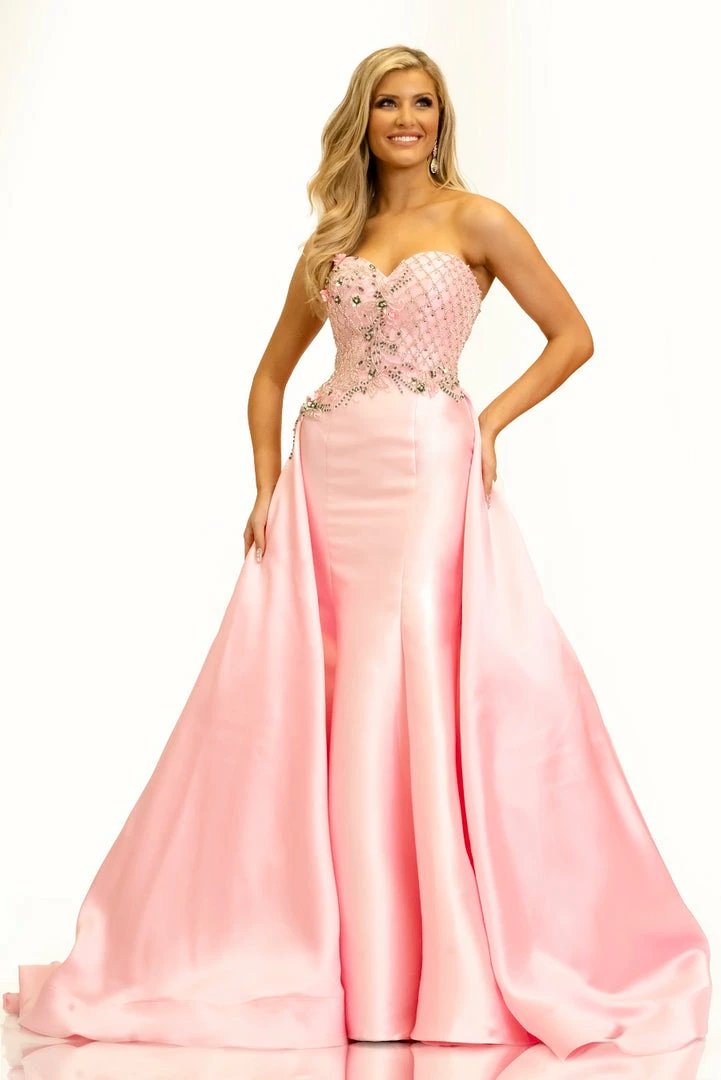 Johnathan Kayne 2333 Pageant Dress Strapless Sweetheart Overskirt Mikado Satin 3 Johnathan Kayne 2333 Pageant Dress Strapless Sweetheart Overskirt Mikado Satin