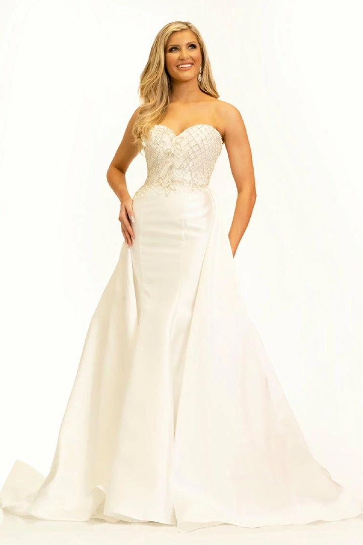 Johnathan Kayne 2333 Pageant Dress Strapless Sweetheart Overskirt Mikado Satin 6 Johnathan Kayne 2333 Pageant Dress Strapless Sweetheart Overskirt Mikado Satin