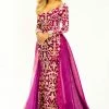 In Stock Johnathan Kayne 2334 Size 10 Magenta Pageant Dress Long Sleeves Overskirt Long Sleeve Dresses