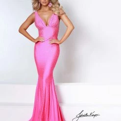 Johnathan Kayne 9213 Crystal Embellished Long Fitted Prom Dress Evening Gown