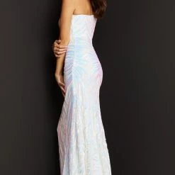 Jovani 05664 Long Fitted Sequin One Shoulder Prom Dress Pageant Gown Mermaid Sequin Dresses