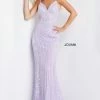 In Stock Jovani 05752 Size 0 Long Embellished Prom Dress Pageant Gown V Neckline Lace Spaghetti Straps