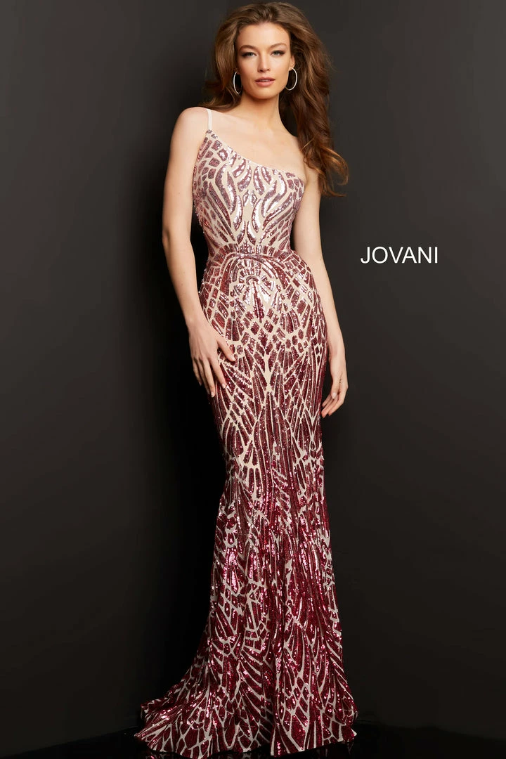 Jovani 06469 Long Fitted Sequin One Shoulder Mermaid Prom Dress Formal Gown Mermaid Dresses 6 Jovani 06469 Long Fitted Sequin One Shoulder Mermaid Prom Dress Formal Gown Mermaid Dresses