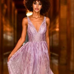 Jovani 06687 Prom Dress Bodysuit With Sheer Long Embroidered Skirt V Neckline V Back