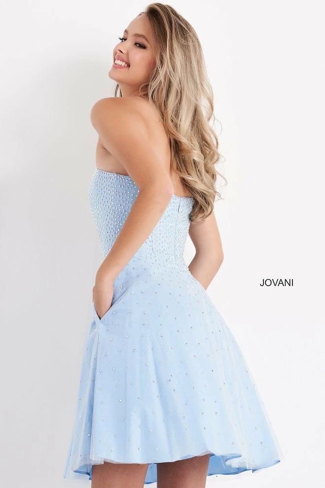 Jovani Kids K68936 Strapless Fit & Flare Beaded Girls Formal Party Dress Crystal Short Prom Dresses 5 Jovani Kids K68936 Strapless Fit & Flare Beaded Girls Formal Party Dress Crystal Short Prom Dresses
