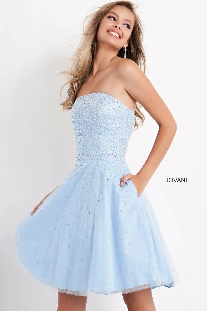 Jovani Kids K68936 Strapless Fit & Flare Beaded Girls Formal Party Dress Crystal Short Prom Dresses 4 Jovani Kids K68936 Strapless Fit & Flare Beaded Girls Formal Party Dress Crystal Short Prom Dresses