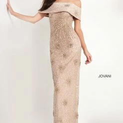 Jovani 03412 Champagne Embellished Fitted Evening Dress Mother Of The Bride Gown
