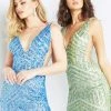 Jovani 63899 Short Sequin Cocktail Fitted Homecoming Dress V Neck Sheer Backless Dresses