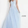 Jovani Kids K00367 Long Girls A Line Ballgown Dress V Neck Floral Pageant Gown