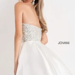 Jovani Kids K00722 Girls Fit & Flare Short Embellished Formal Dress Pageant Gown Short Prom Dresses