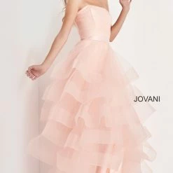 Jovani Kids K02442 Strapless Straight Neck Long Jovani Girls Dress Ruffle Skirt Pageant