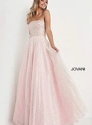Ballgown Dresses Jovani Kids K04443 Strapless Embellished Formal Dress For Girls And Preteens Ballgown