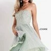 Jovani Kids K04445 Girls Short Fit And Flare Formal Cocktail Dress Strapless Embellished Short Prom Dresses