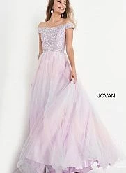 Ballgown Dresses Jovani Kids K05723 Rainbow Girls And Preteens Formal Dress Off The Shoulder Embellished