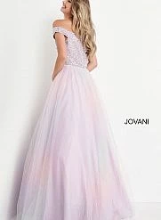 Ballgown Dresses Jovani Kids K05723 Rainbow Girls And Preteens Formal Dress Off The Shoulder Embellished