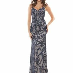 Colors K119 Long Fitted Sequin Beaded Formal Evening Gown Prom Dress Pageant Backless Dresses