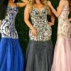 In Stock Zasa Chic K2246 Size 20 Royal/Nude Mermaid Prom Dress Sequins Evening Gown