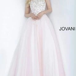 Jovani Kids K3640 Girls Pink Ballgown Embellished Pageant Dress Formal Gown Ballgown Dresses
