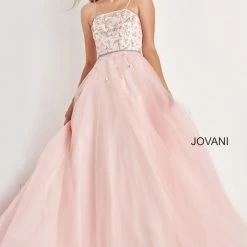 Jovani Kids K3640 Girls Pink Ballgown Embellished Pageant Dress Formal Gown Ballgown Dresses