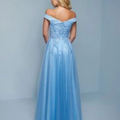 Splash Prom K532 Off The Shoulder Glitter Tulle Prom Dress Embellished Evening Gown Long Prom Dresses