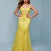 Splash Prom K540 Long Lace Fit And Flare Prom Dress Sheer Embellished Evening Gown