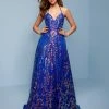 Sequin Dresses Splash Prom K553 Sequin Embellished A Line Prom Dress Pageant Gown V Neckline