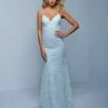 Splash Prom K571 V Neckline Open Back Lace Prom Dress Evening Gown Embellished Straps Backless Dresses