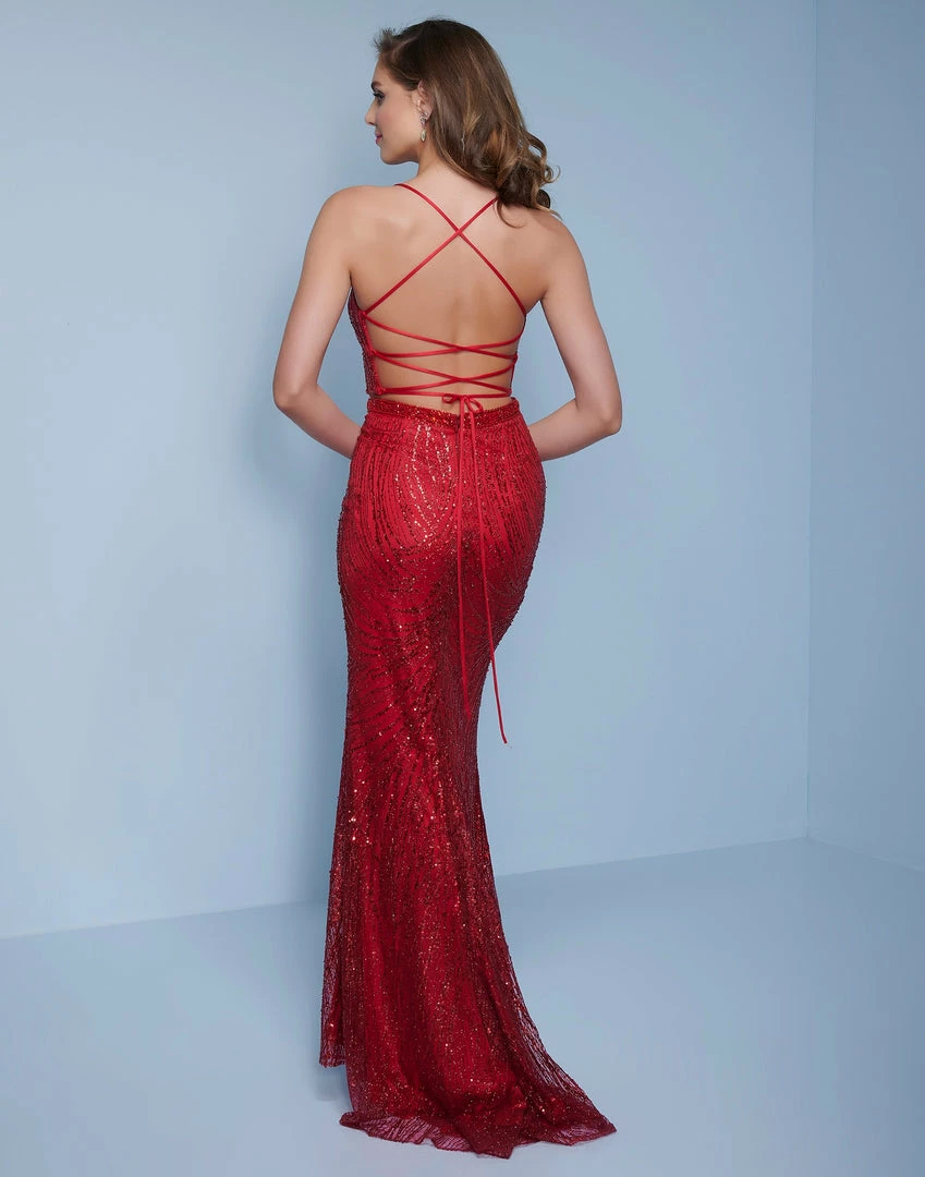 Splash Prom K572 Sequin Embellished Two Piece Column Prom Dress Slit Corset Lace Up Tie Sequin Dresses 4 Splash Prom K572 Sequin Embellished Two Piece Column Prom Dress Slit Corset Lace Up Tie Sequin Dresses