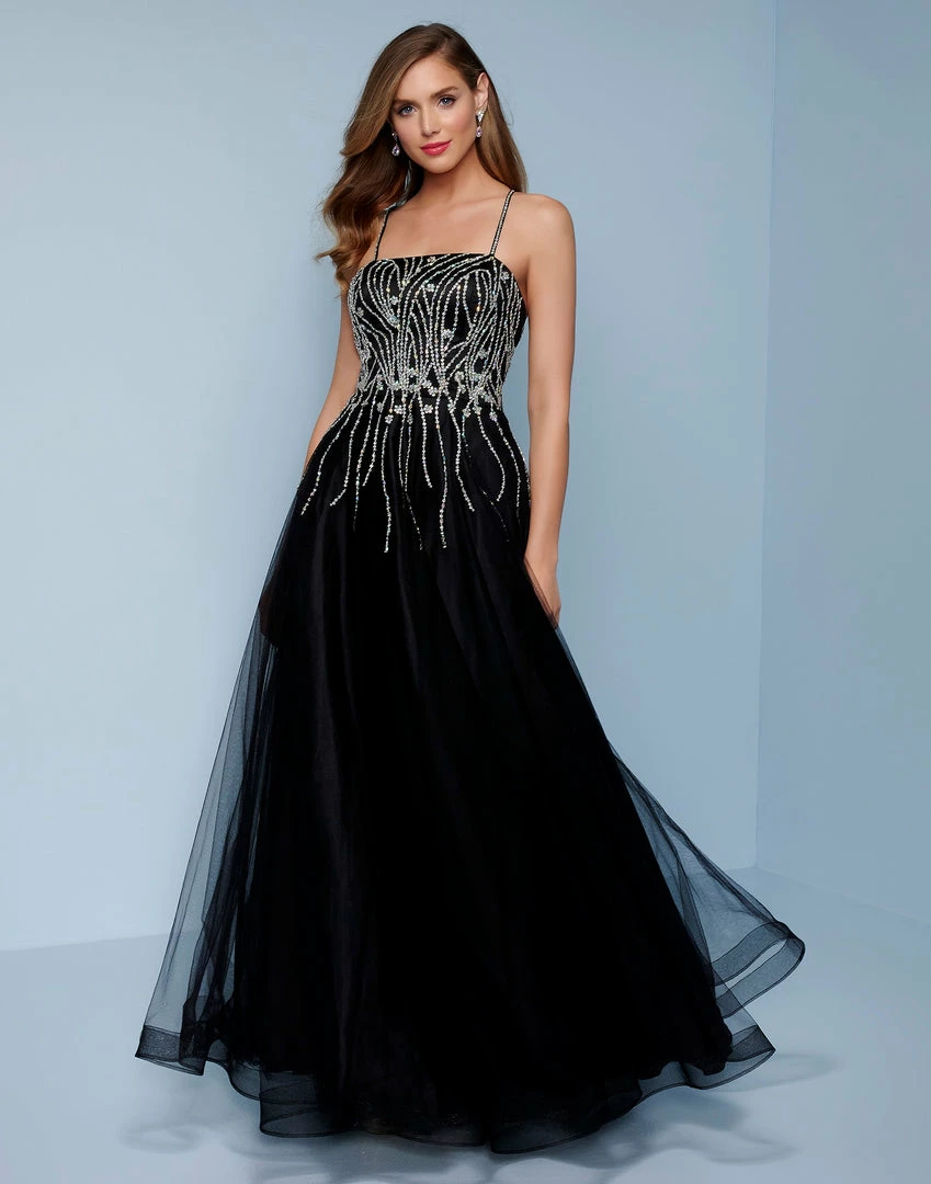 Splash Prom K577 Straight Neckline Embellished Tulle Prom Dress Ball Gown Sequins Tulle Ballgown Dresses 3 Splash Prom K577 Straight Neckline Embellished Tulle Prom Dress Ball Gown Sequins Tulle Ballgown Dresses