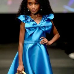 Marc Defang K6013 Short A Line Girls Pageant Cocktail Dress Interview Bow