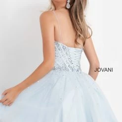 Corset Dresses Jovani Kids K62533 Short Girls Fit Flare Party Dress Cocktail Corset Beaded Pageant