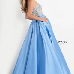 Jovani Kids K66689 Girls Pleated A Line Ballgown Formal Gown Pageant Dress Crystal Ballgown Dresses