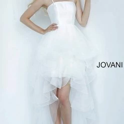 Jovani Kids K66708 Tulle Ruffle High Low Girls Formal Dress Party Gown Short Long Long Prom Dresses