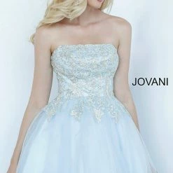 Jovani Kids K66720 Girls Strapless Short Embellished Cocktail Gown Formal Party
