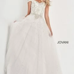 Jovani Kids K66721 Off The Shoulder Long Girls Pageant Dress Flower Girls Long Formal Ballgown Dresses