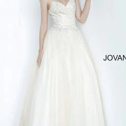 Jovani Kids K66722 Embellished Bodice Girls Ballgown V Neck Dress Pageant Gown