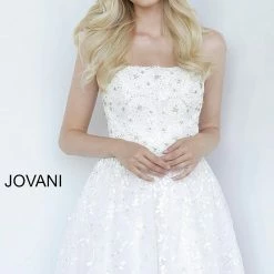 Jovani Kids K68026 Fit & Flare Short Gown Floral Kids Formal Party Dress White Pink Short Prom Dresses 8 Jovani Kids K68026 Fit & Flare Short Gown Floral Kids Formal Party Dress White Pink Short Prom Dresses