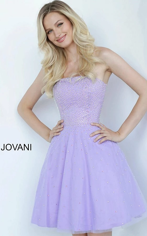 Jovani Kids K68936 Strapless Fit & Flare Beaded Girls Formal Party Dress Crystal Short Prom Dresses 6 Jovani Kids K68936 Strapless Fit & Flare Beaded Girls Formal Party Dress Crystal Short Prom Dresses