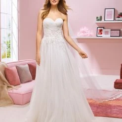 White One Bridal KARA Pronovias Wedding Dress Embroidered Tulle