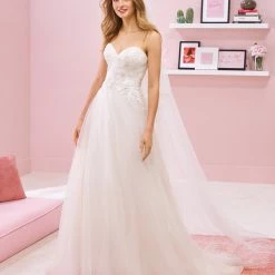 White One Bridal KEHLANI Pronovias Wedding Dress Embroidered Tulle A Line Gown Ballgown Dresses