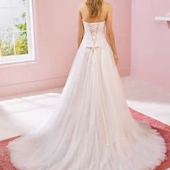 White One Bridal KELSEY Pronovias Wedding Dress Lace Ballgown Tulle Skirt Corset